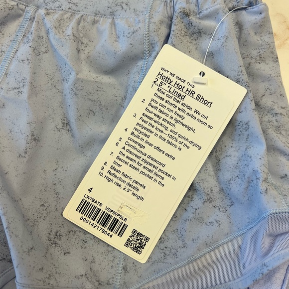 🍋 Lululemon 🍋 Hotty Hot HR Shorts 2.5” inseam Gravel Dust Pastel Blue - Picture 8 of 11